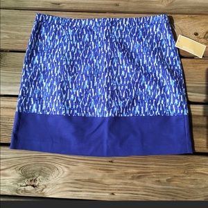 NWT MICHAEL KORS BLUE PRINT MINI SKIRT
